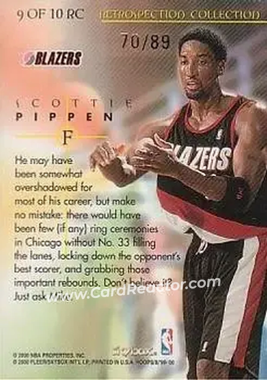 Back of Scottie Pippen