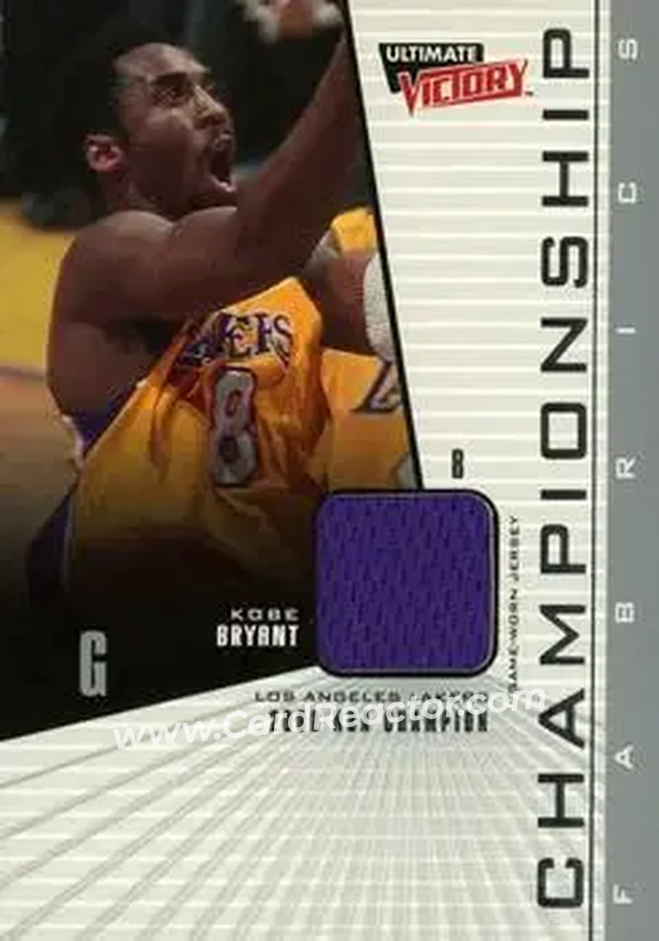 2000-01 Upper Deck Ultimate Victory - Championship Fabrics #CF1 - Kobe Bryant - Los Angeles Lakers 2000-01 Upper Deck Ultimate Victory - Championship Fabrics #CF1 - Kobe Bryant - Los Angeles Lakers
