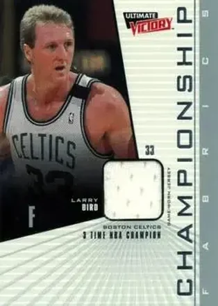 2000-01 Upper Deck Ultimate Victory - Championship Fabrics #CF5 Larry Bird