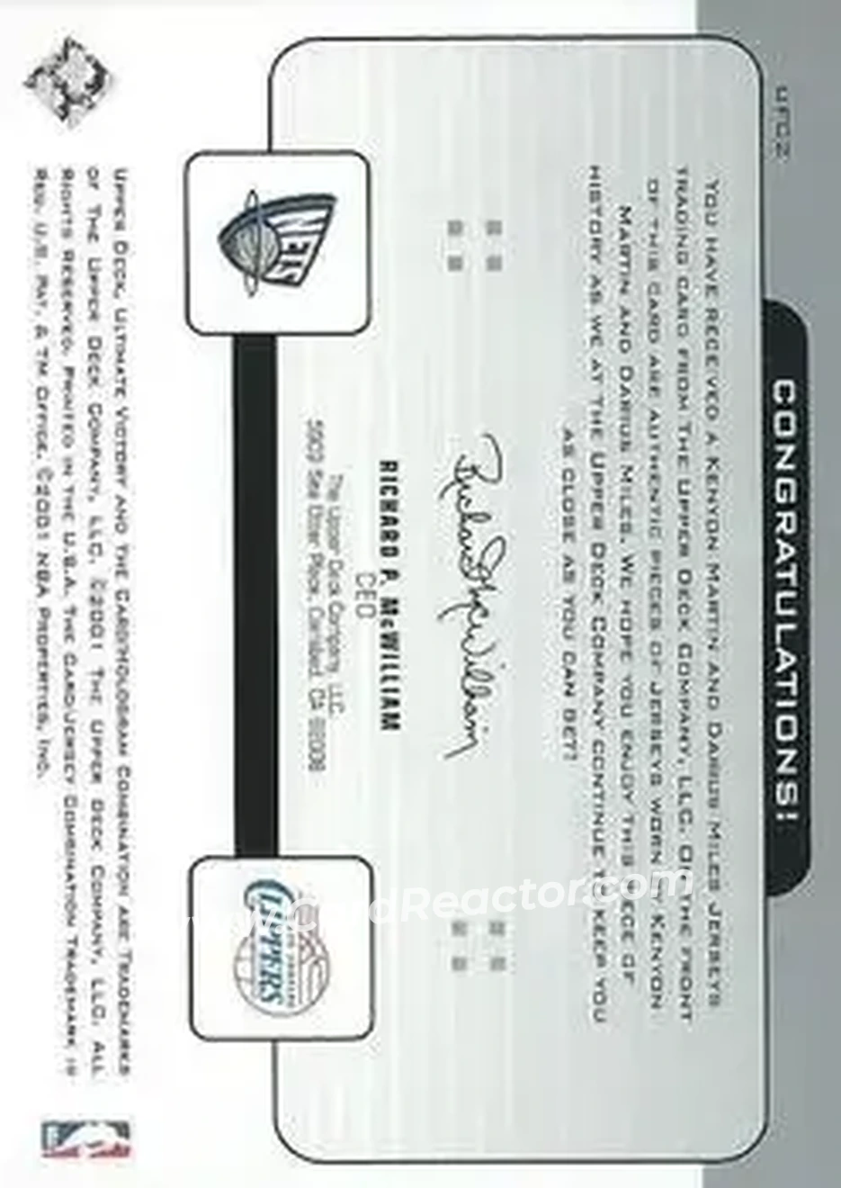 Back of Card #UFC2