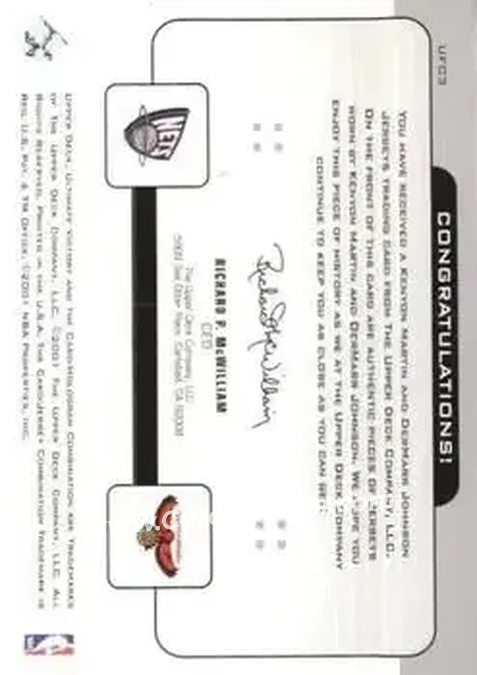 Back of Card #UFC3