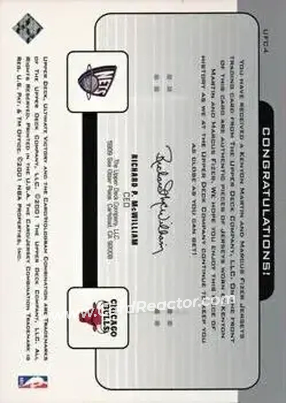 Back of Card #UFC4