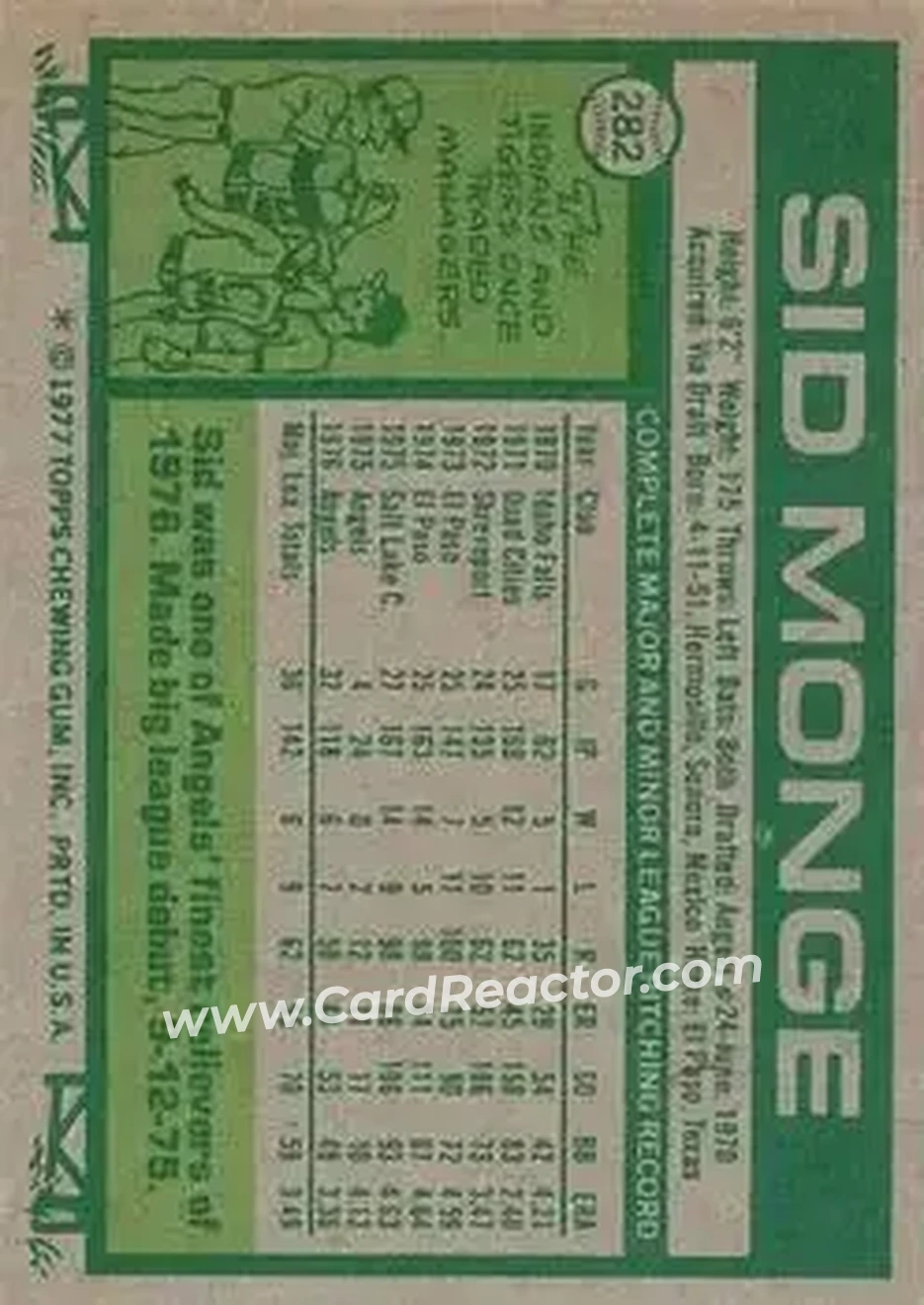 Back of Sid Monge