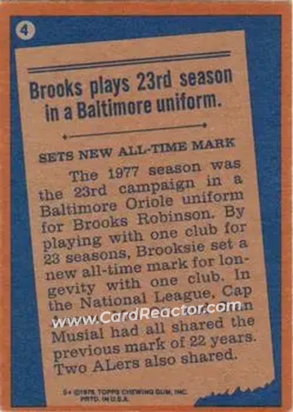 Back of Brooks Robinson