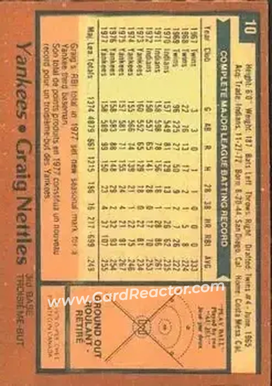 Back of Graig Nettles