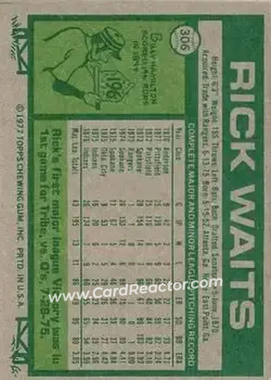 Back of Rick Waits