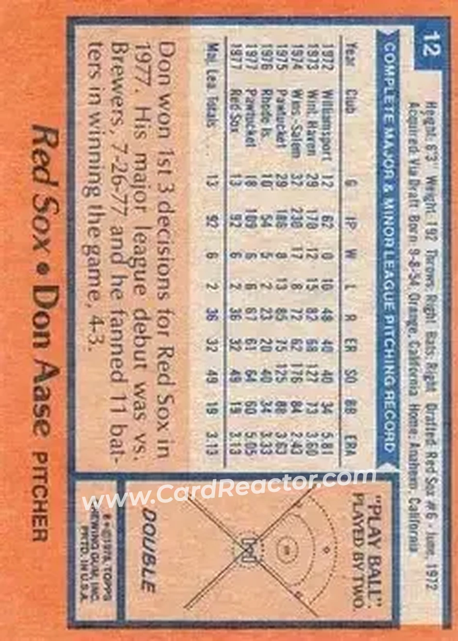 Back of Don Aase
