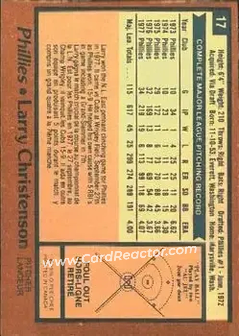 Back of Larry Christenson