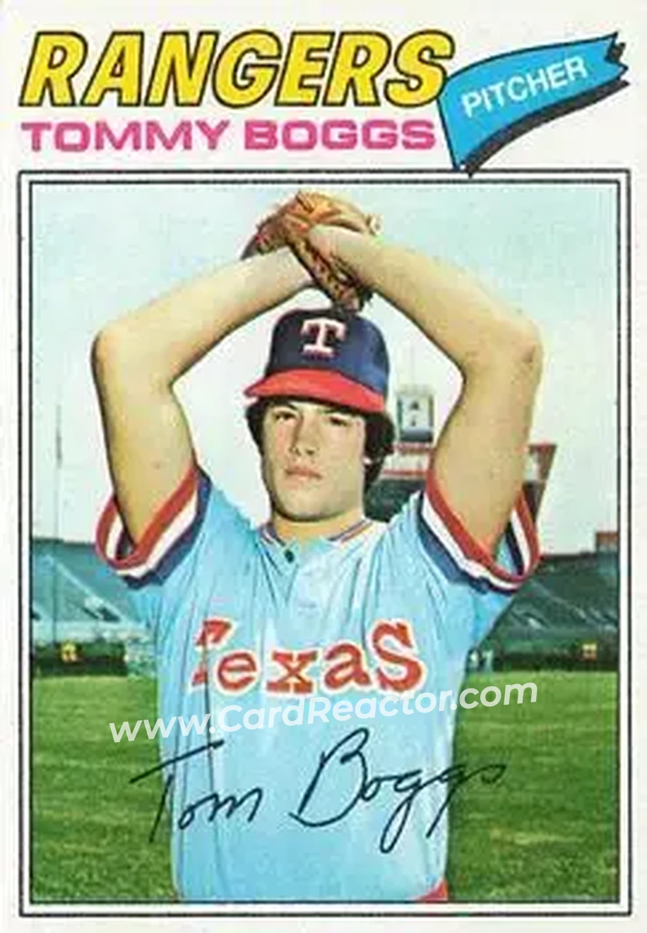 1977 Topps #328 - Tommy Boggs - Texas Rangers