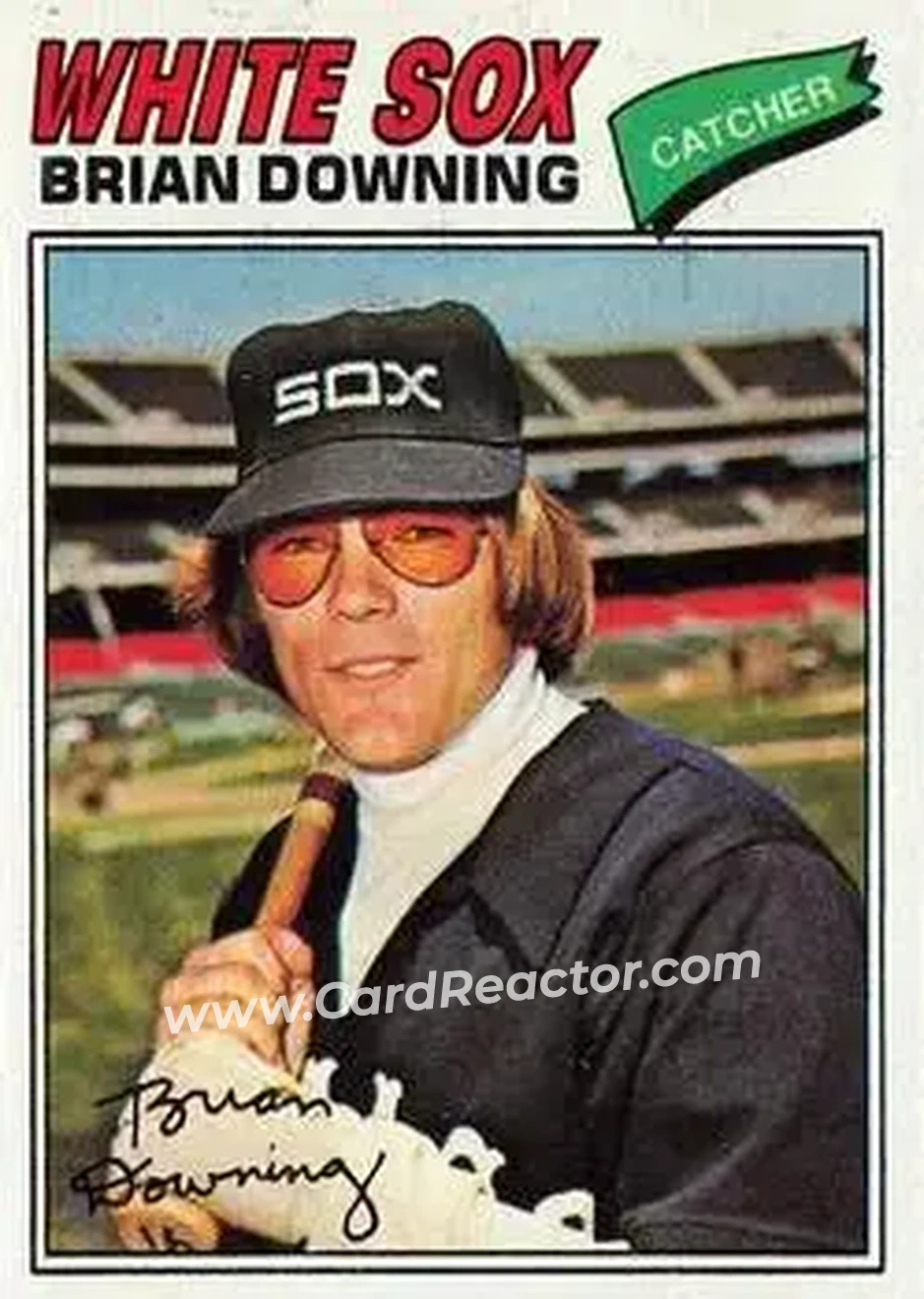 1977 Topps #344 - Brian Downing - Chicago White Sox