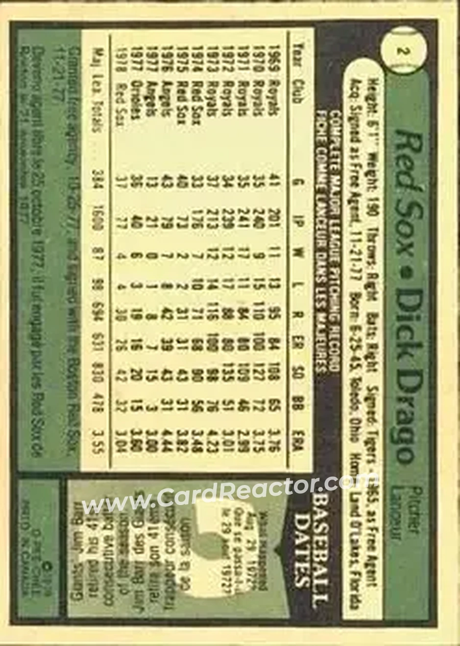 Back of Dick Drago