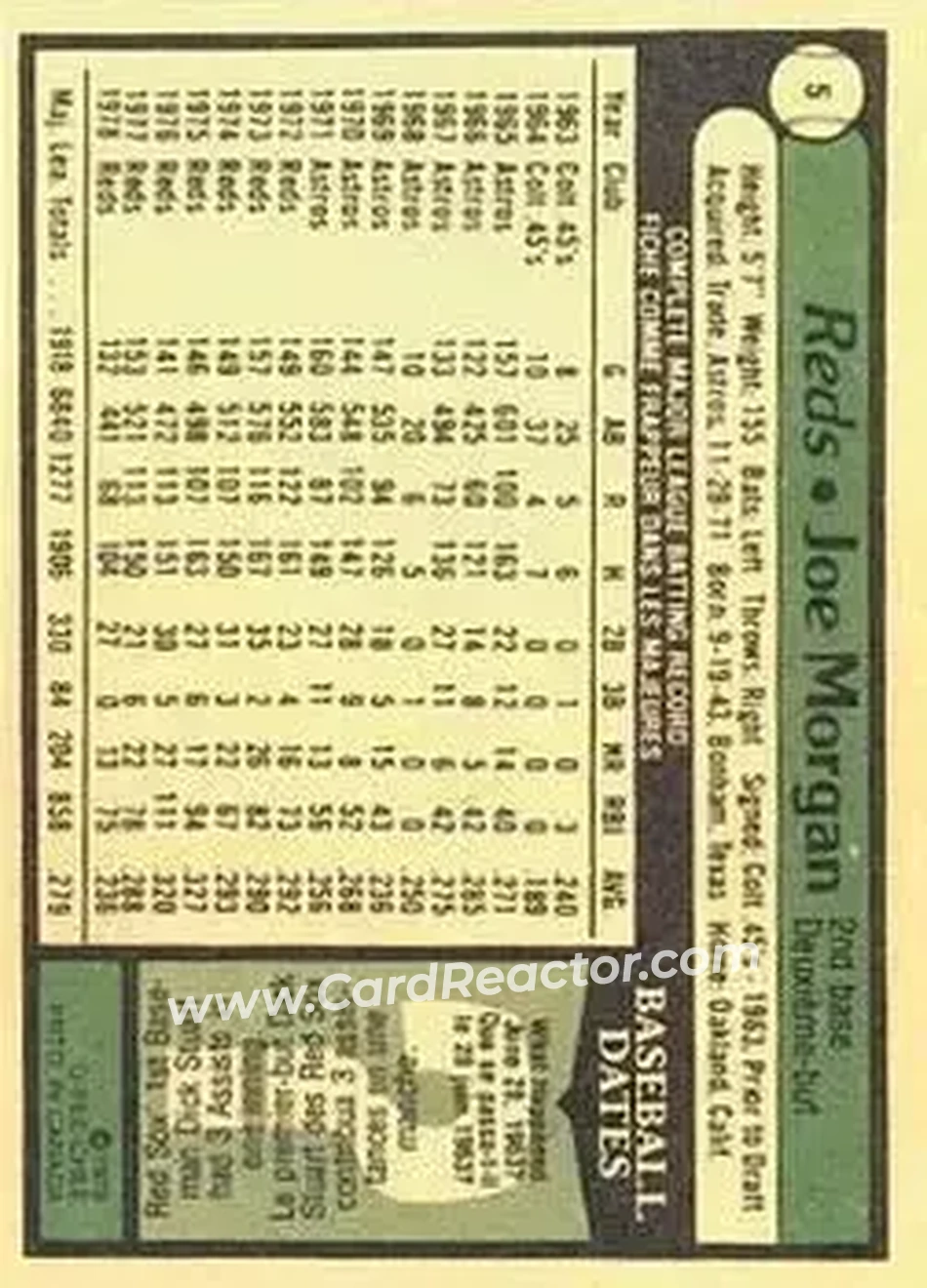 Back of Joe Morgan