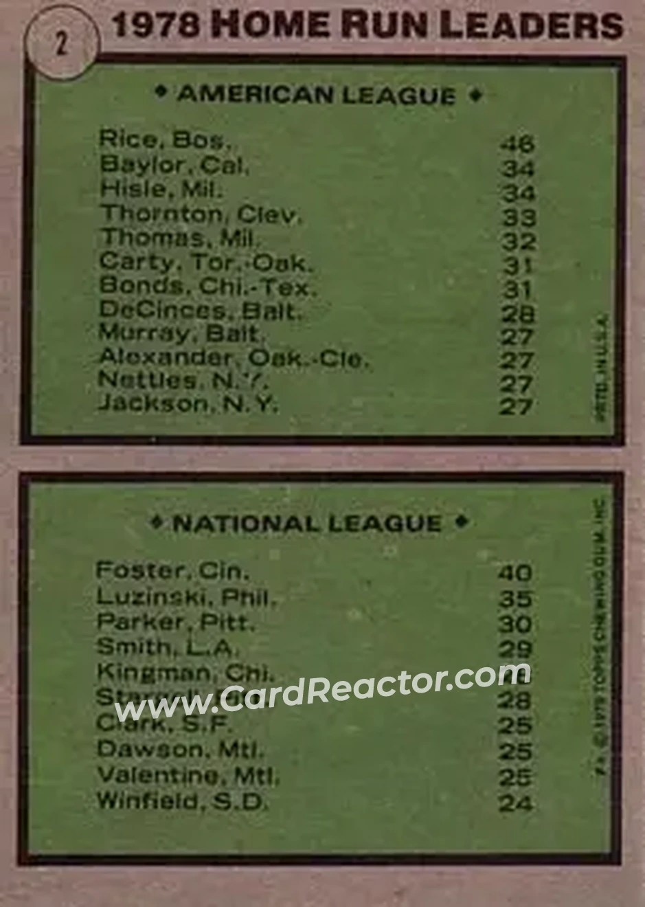 Back of Card #2