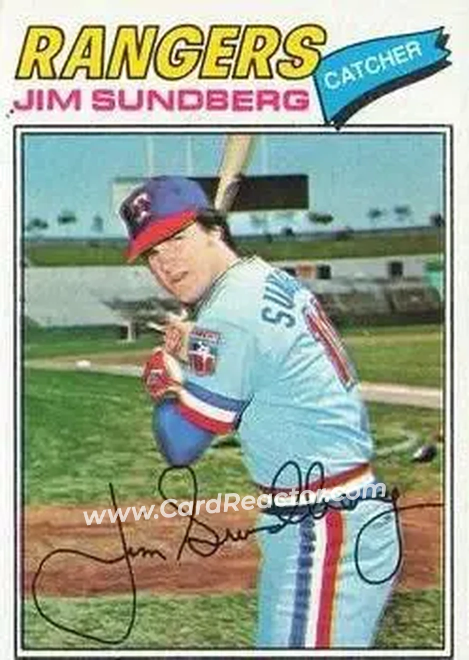1977 Topps #351 - Jim Sundberg - Texas Rangers