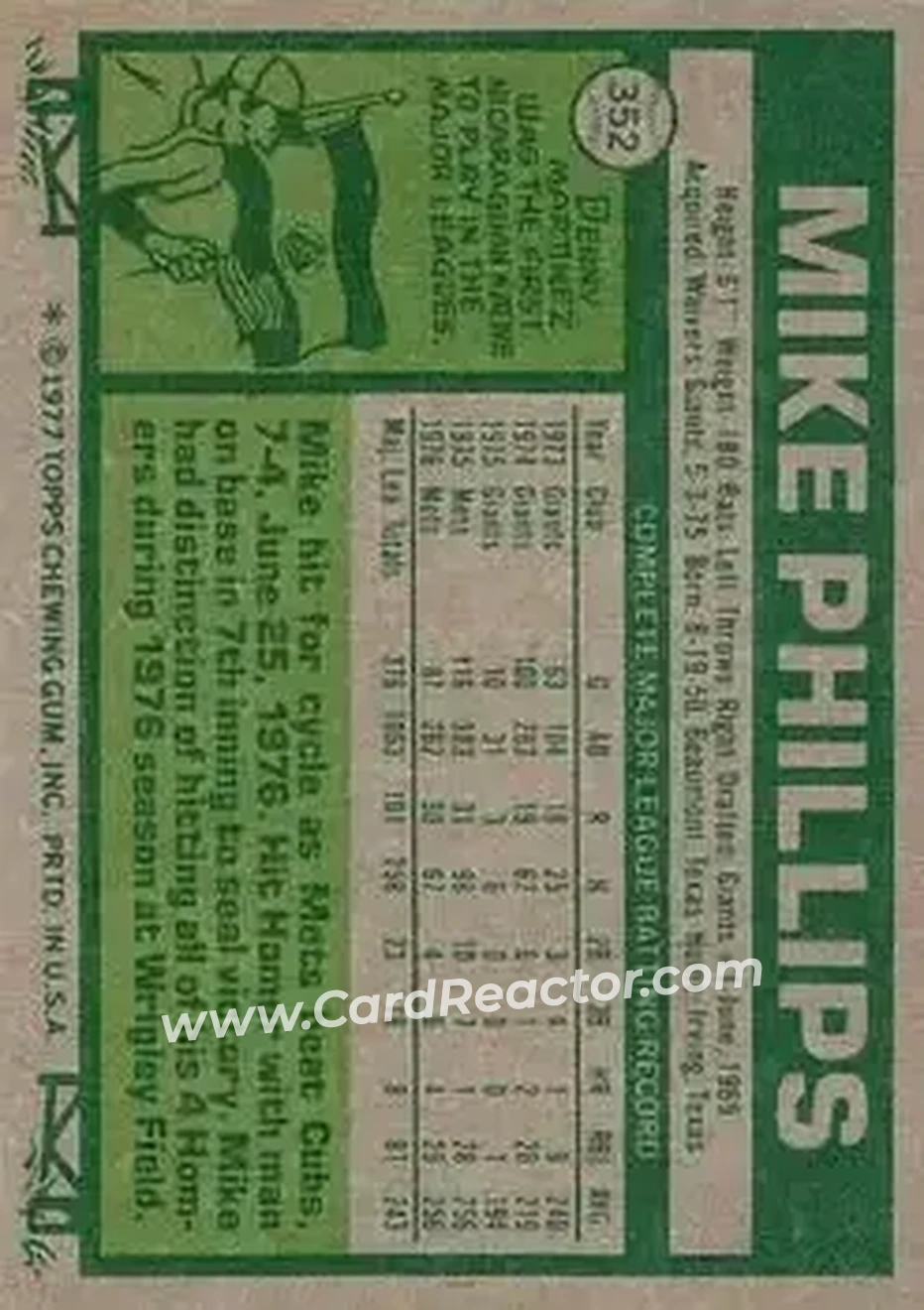 Back of Mike Phillips
