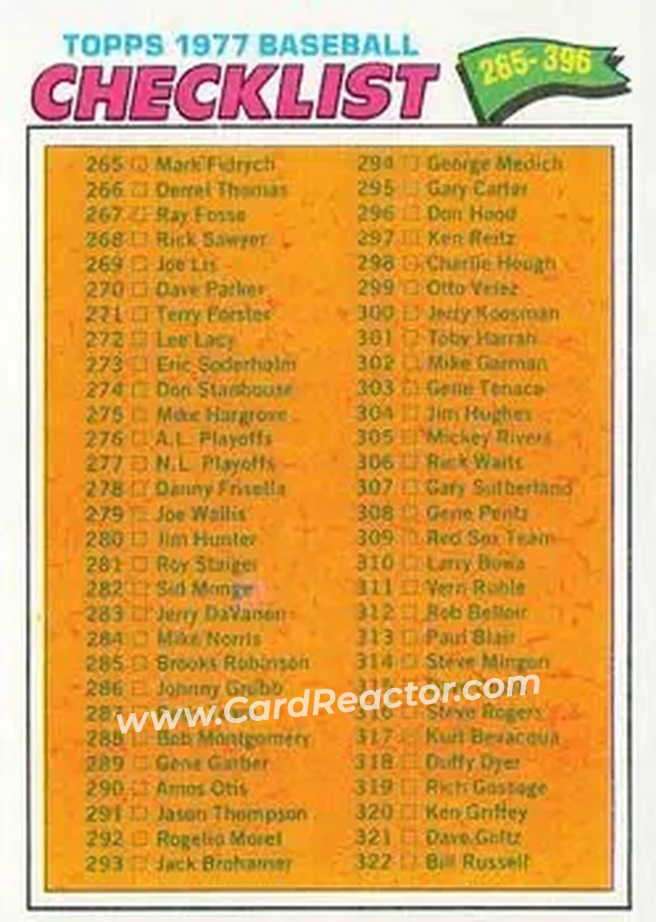 Front of Card #356