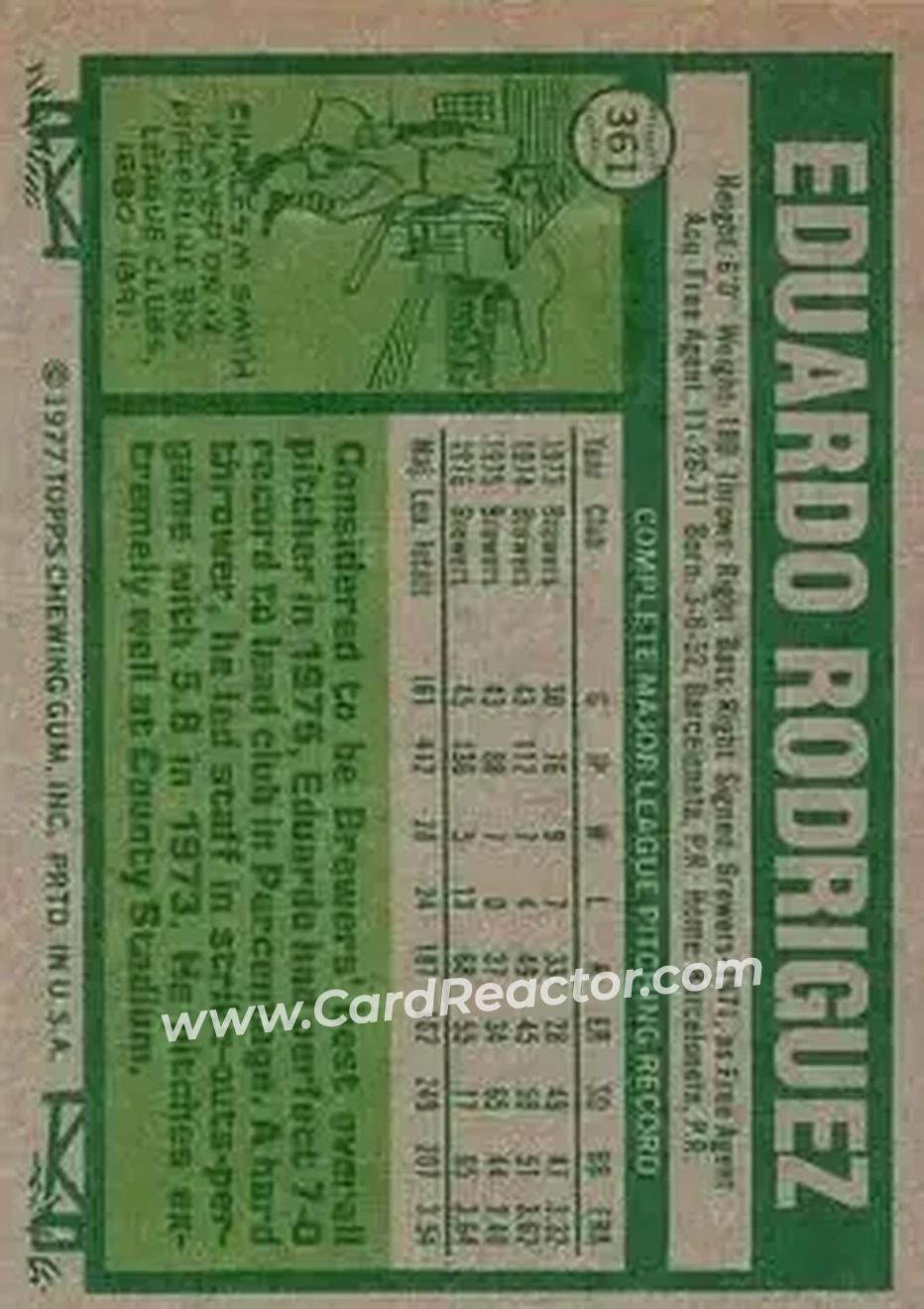 Back of Eduardo Rodriguez