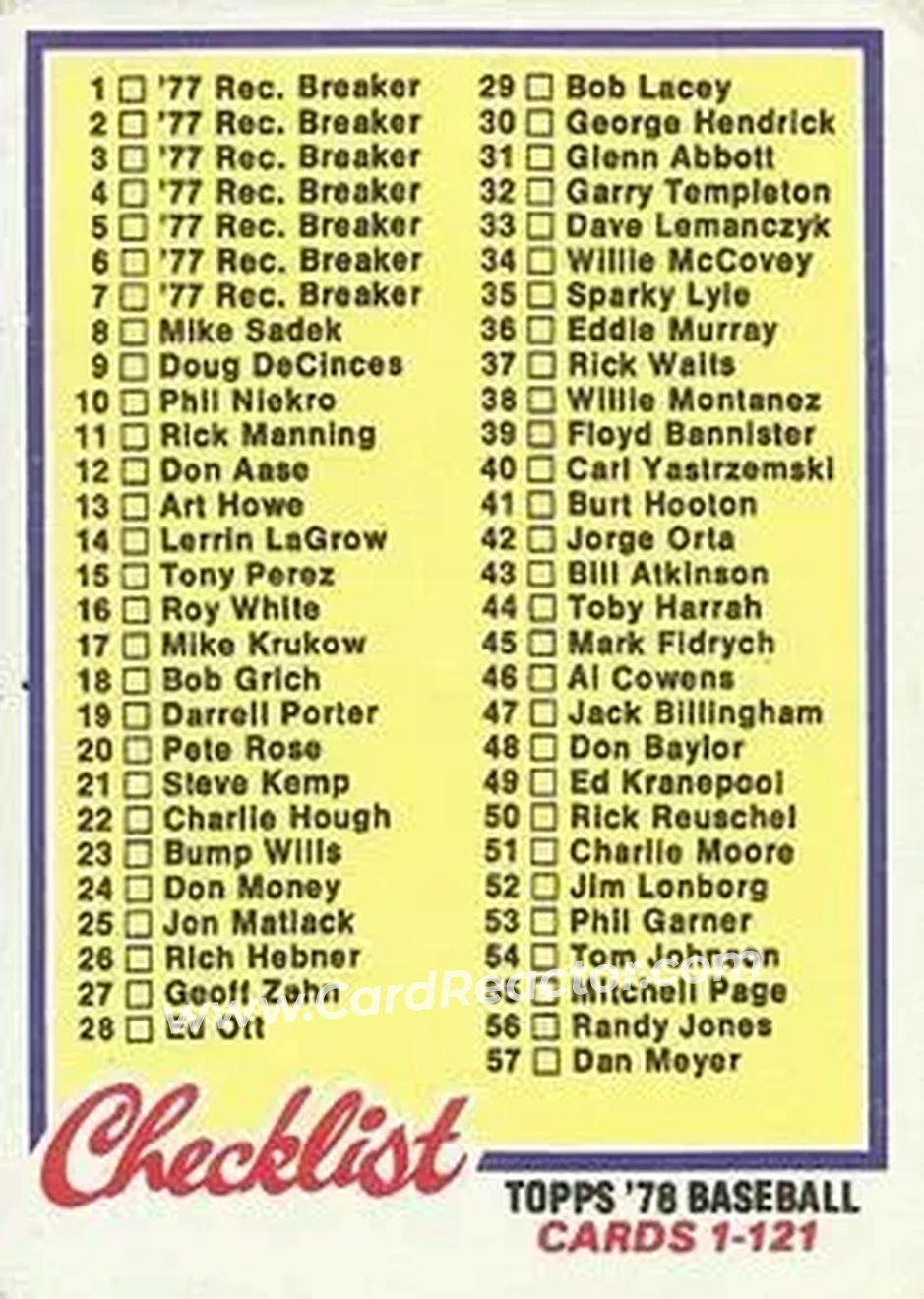 Front of Card #74