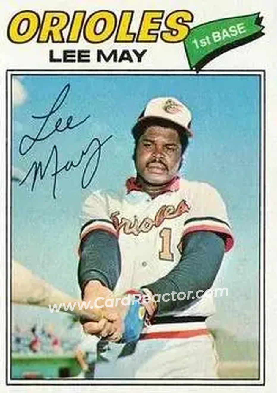 1977 Topps #380 - Lee May - Baltimore Orioles