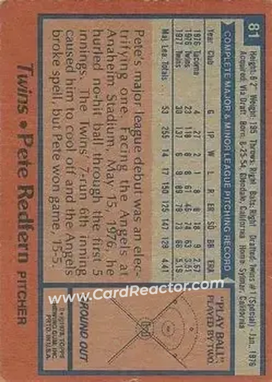 Back of Pete Redfern
