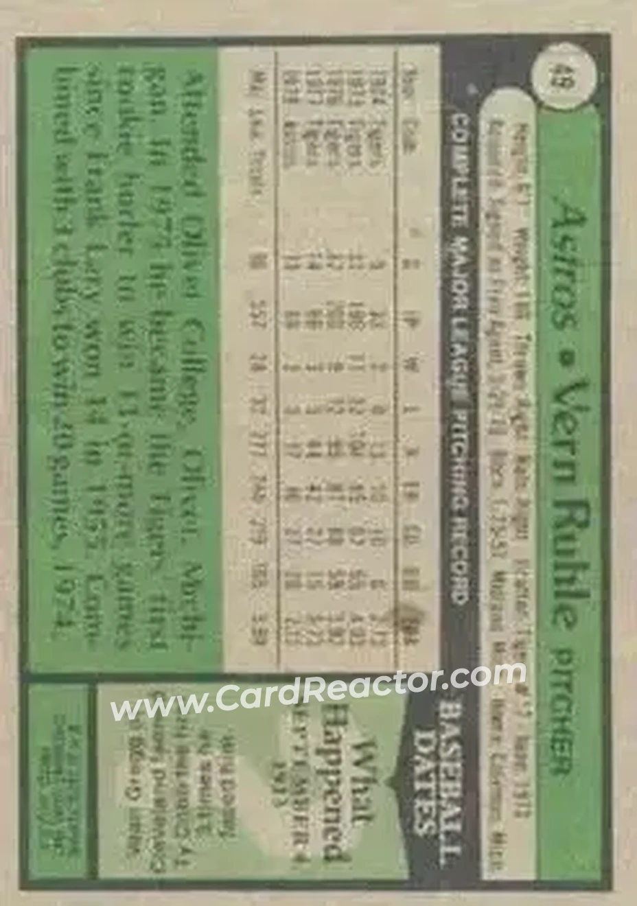 Back of Vern Ruhle