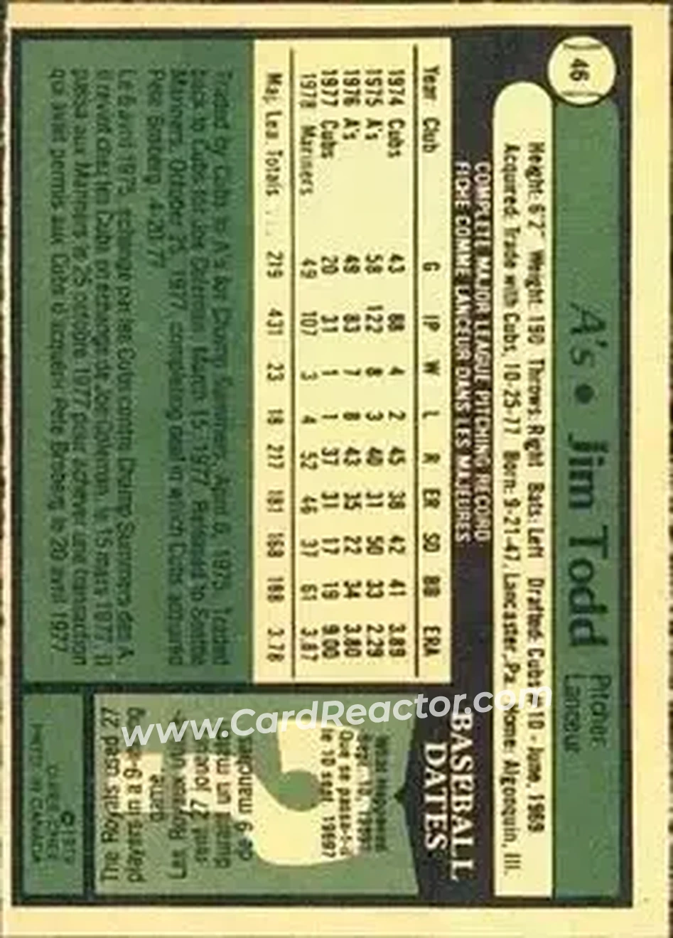 Back of Jim Todd