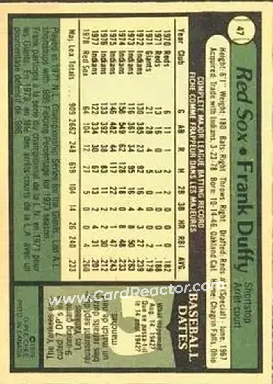 Back of Frank Duffy