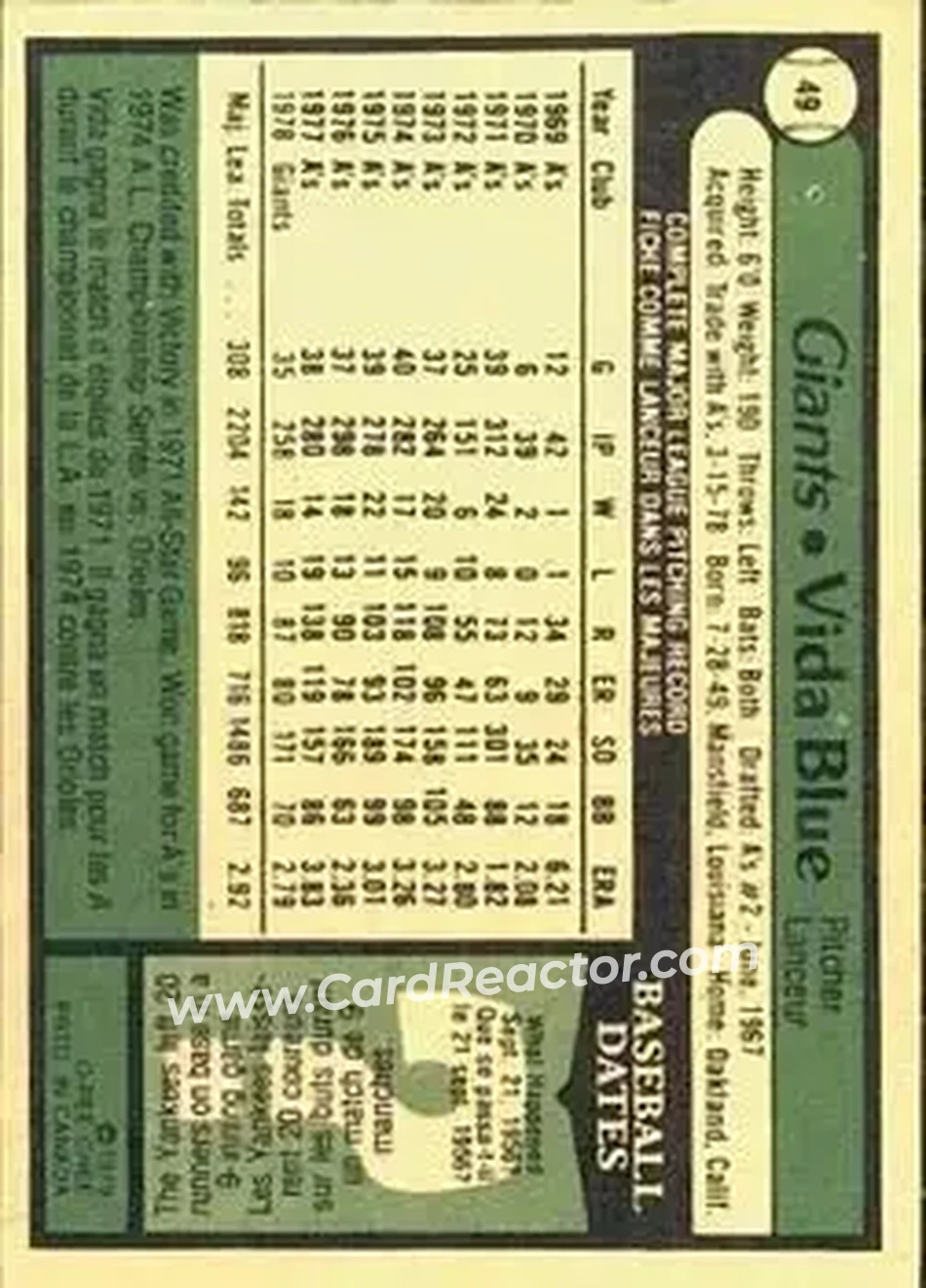 Back of Vida Blue