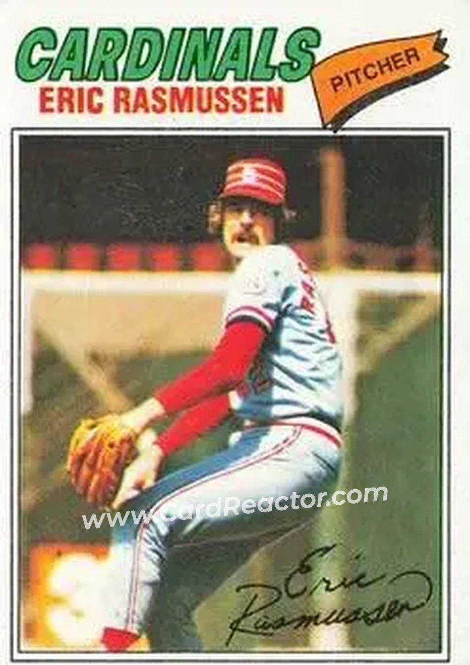 1977 Topps #404 - Harry Rasmussen - St. Louis Cardinals