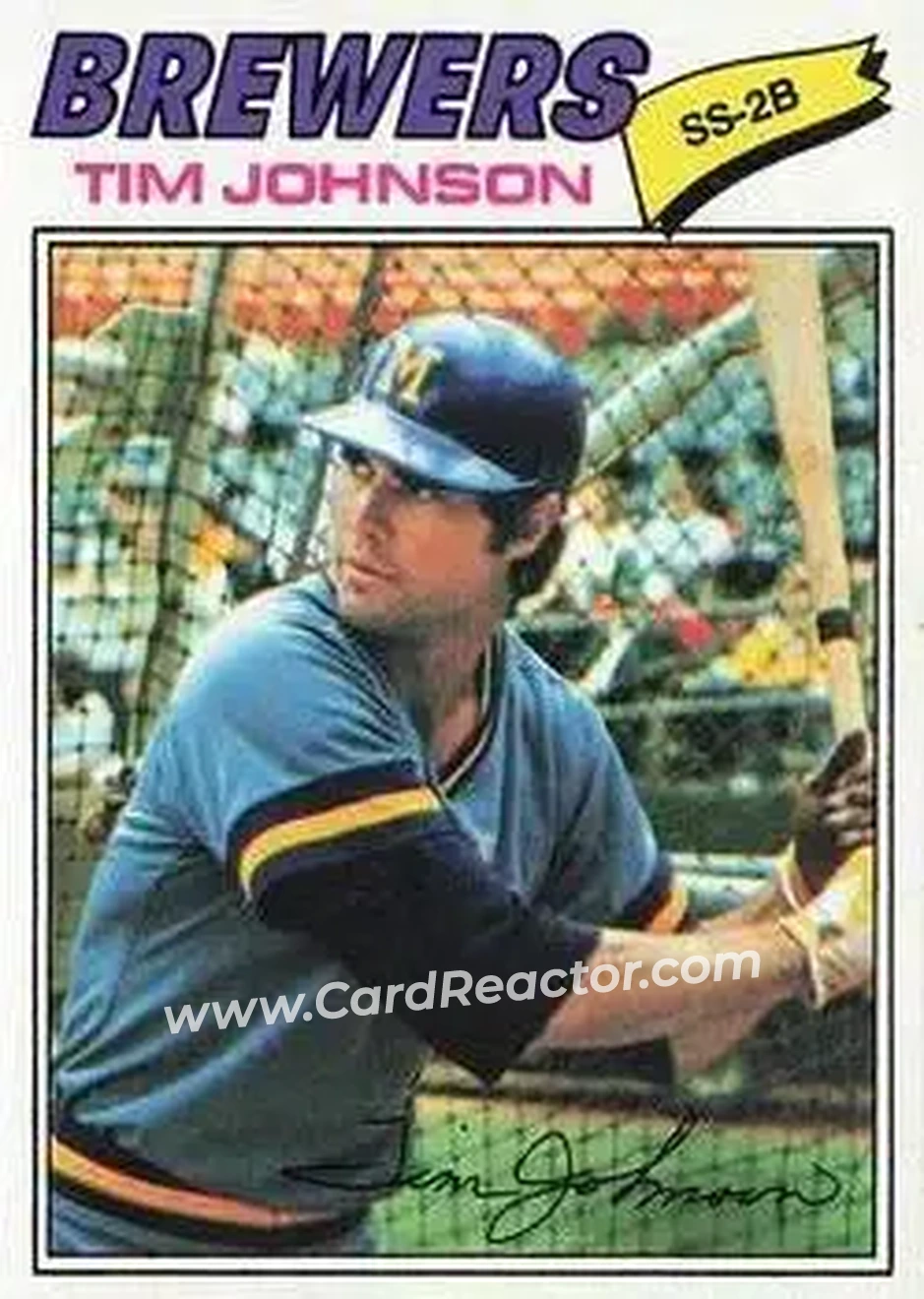 1977 Topps #406 - Tim Johnson - Milwaukee Brewers