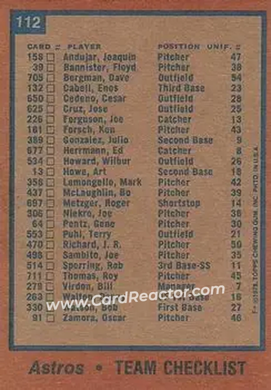 Back of Card #112
