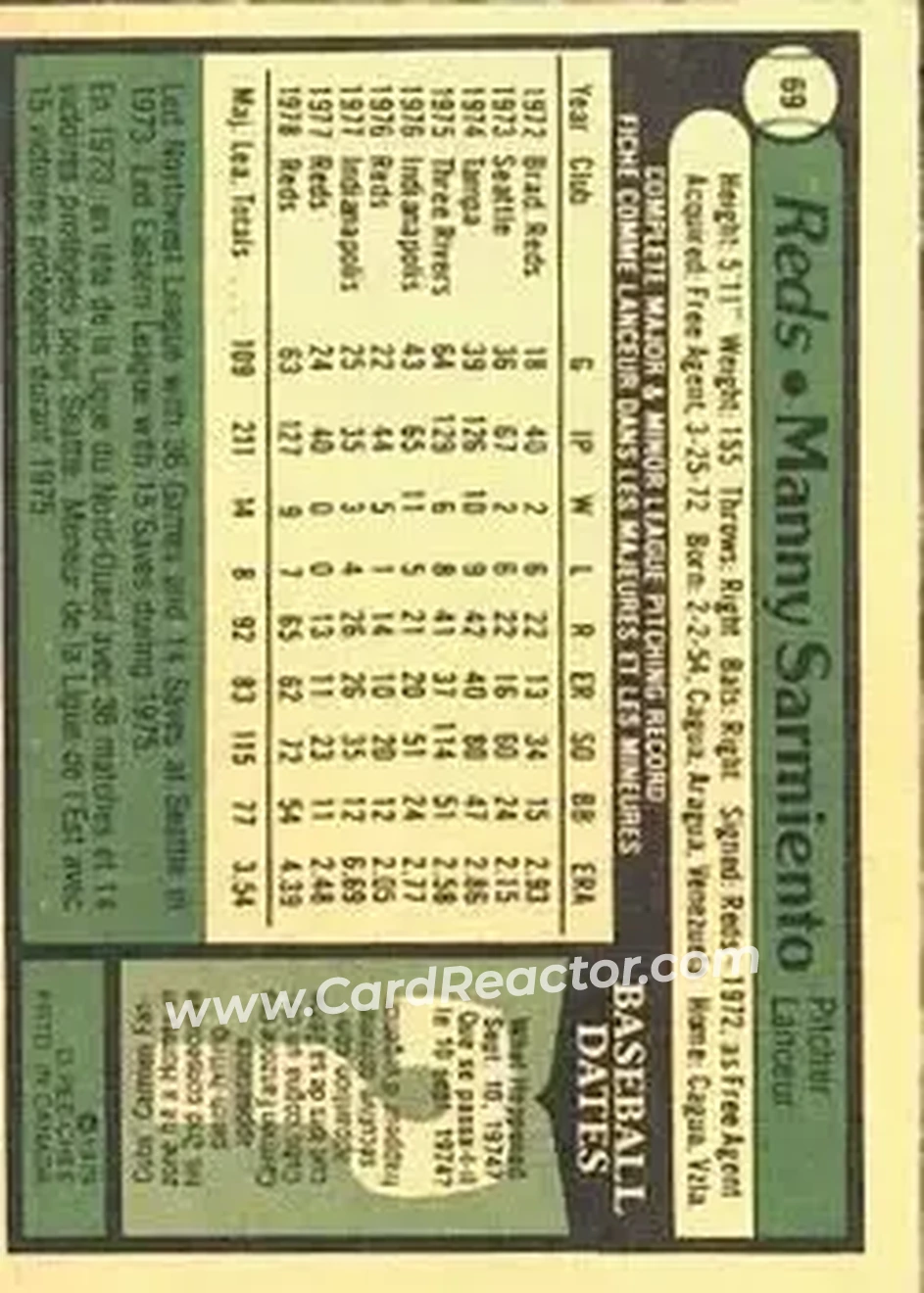 Back of Manny Sarmiento