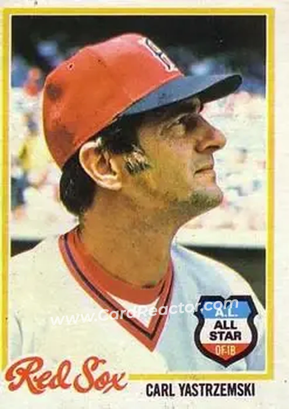 Front of Carl Yastrzemski