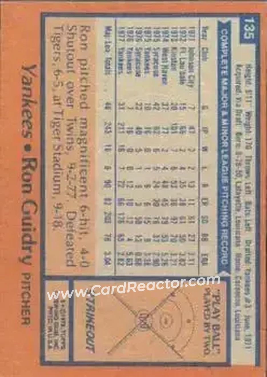 Back of Ron Guidry