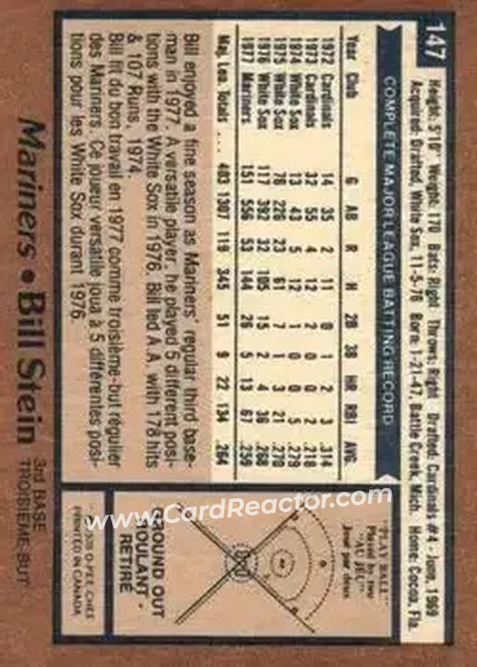 Back of Bill Stein