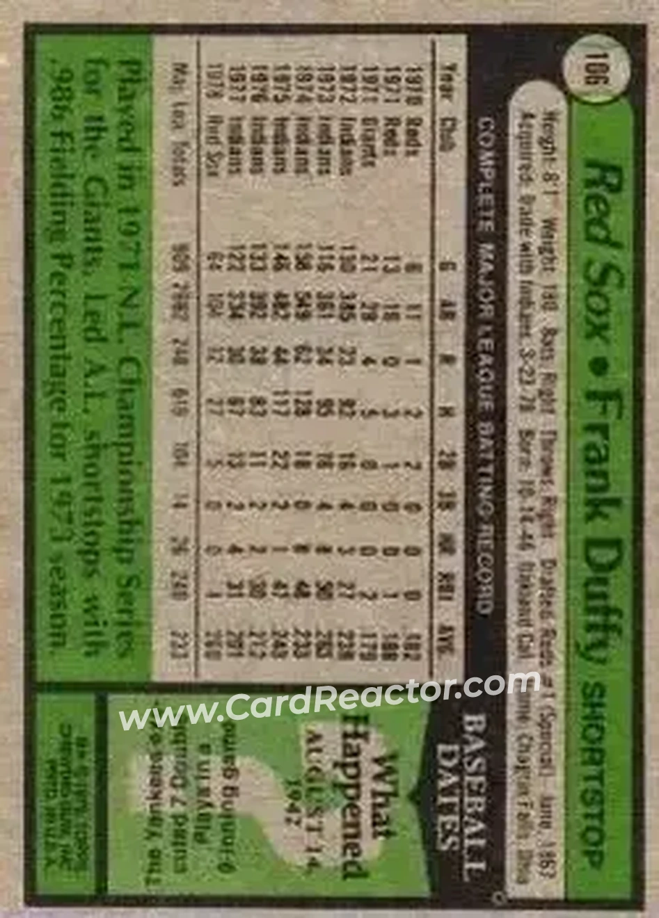 Back of Frank Duffy