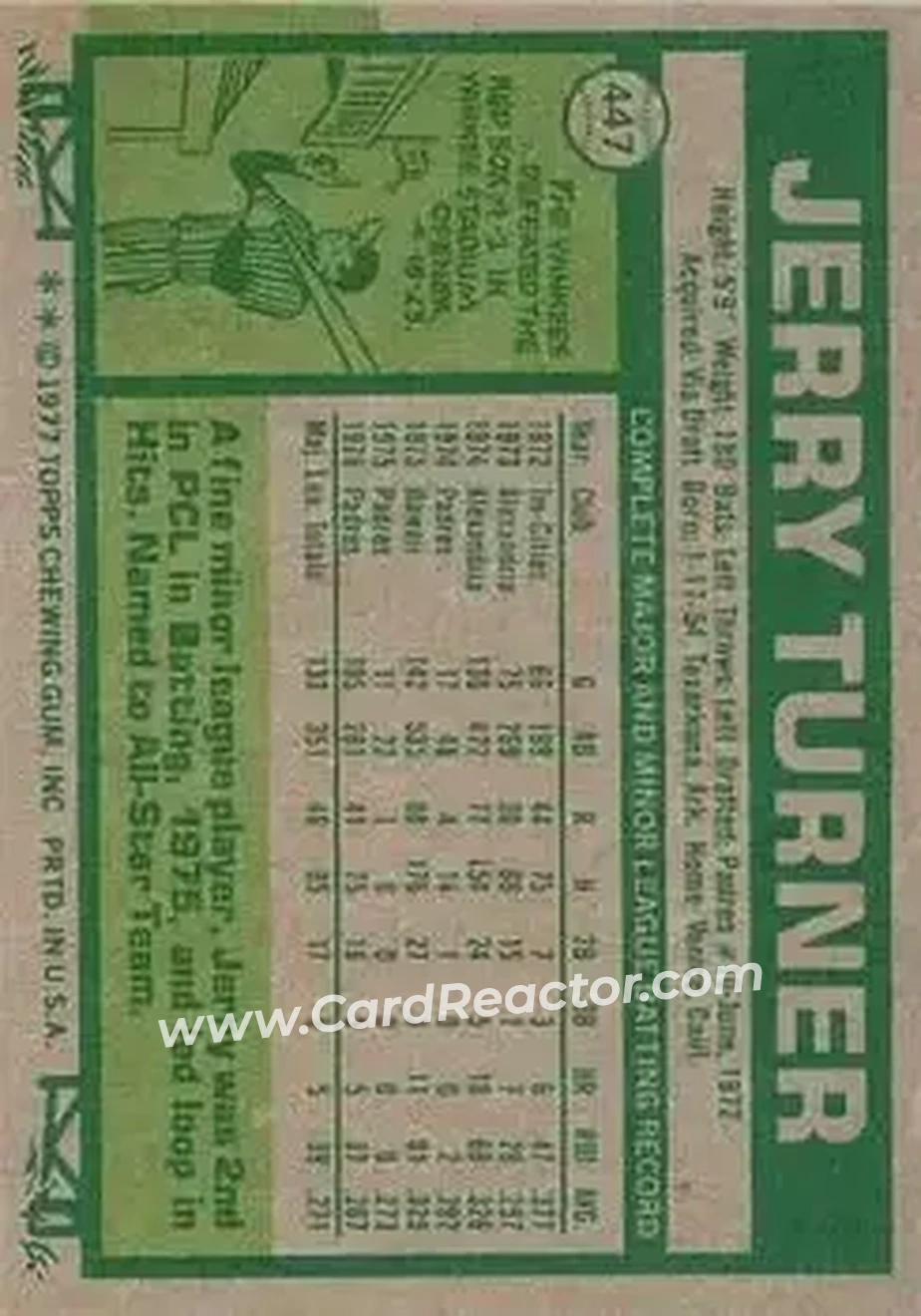 Back of Jerry Turner