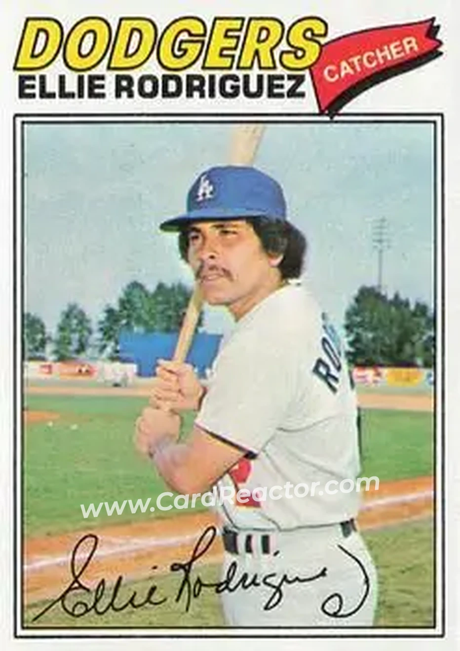 1977 Topps #448 - Ellie Rodriguez - Los Angeles Dodgers