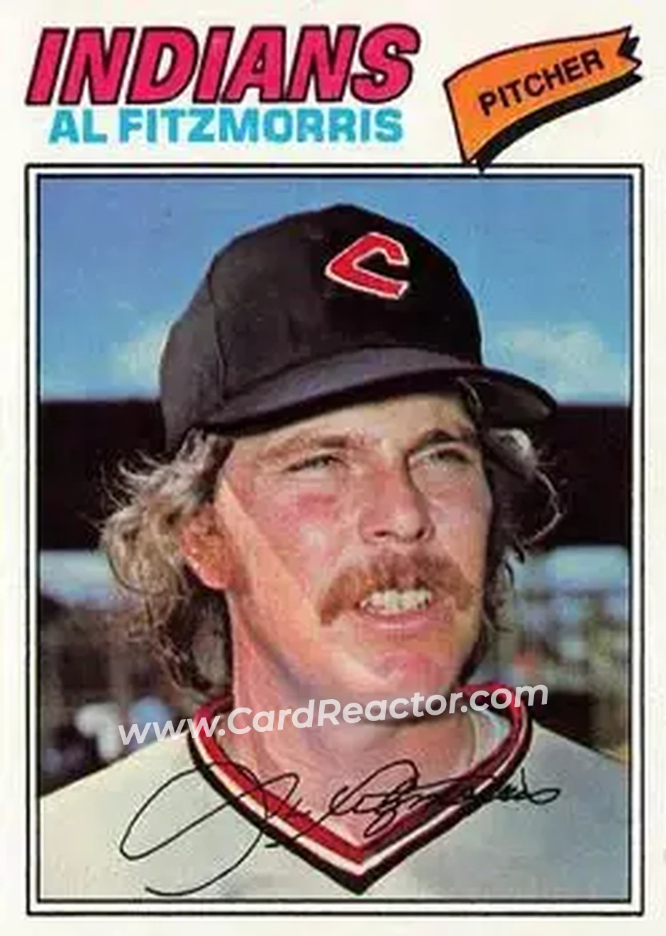 1977 Topps #449 - Al Fitzmorris - Cleveland Indians
