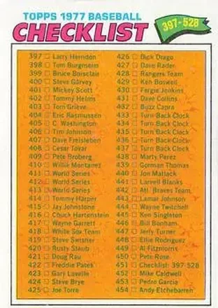 1977 Topps #451 Card #451