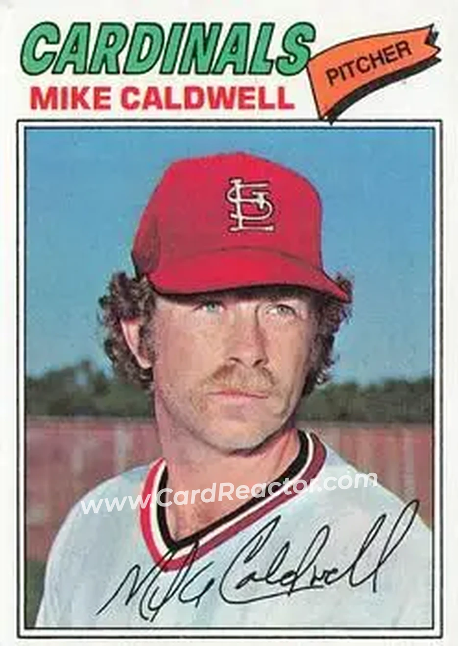 1977 Topps #452 - Mike Caldwell - St. Louis Cardinals
