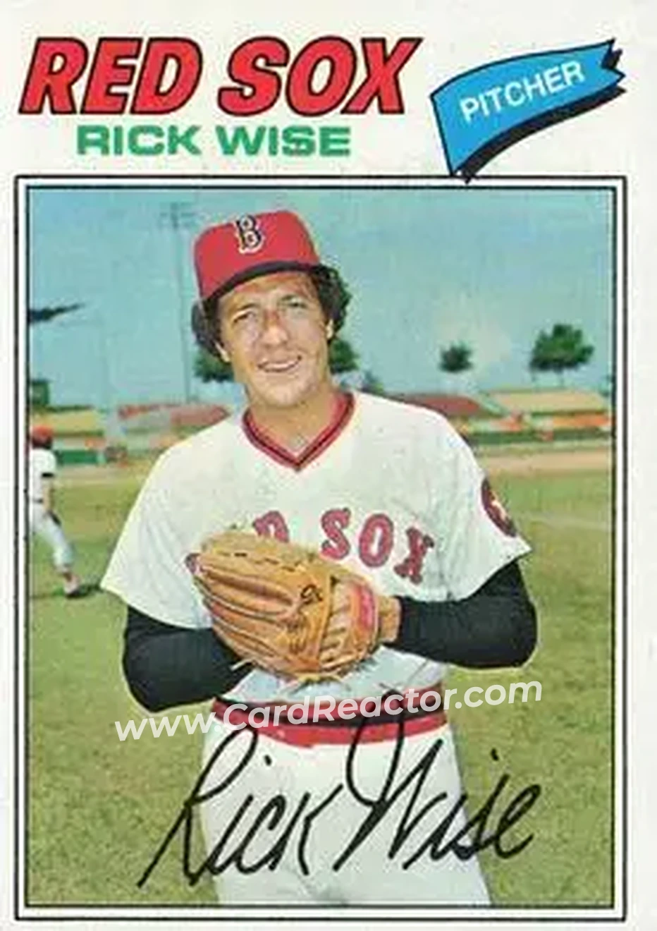 1977 Topps #455 - Rick Wise - Boston Red Sox
