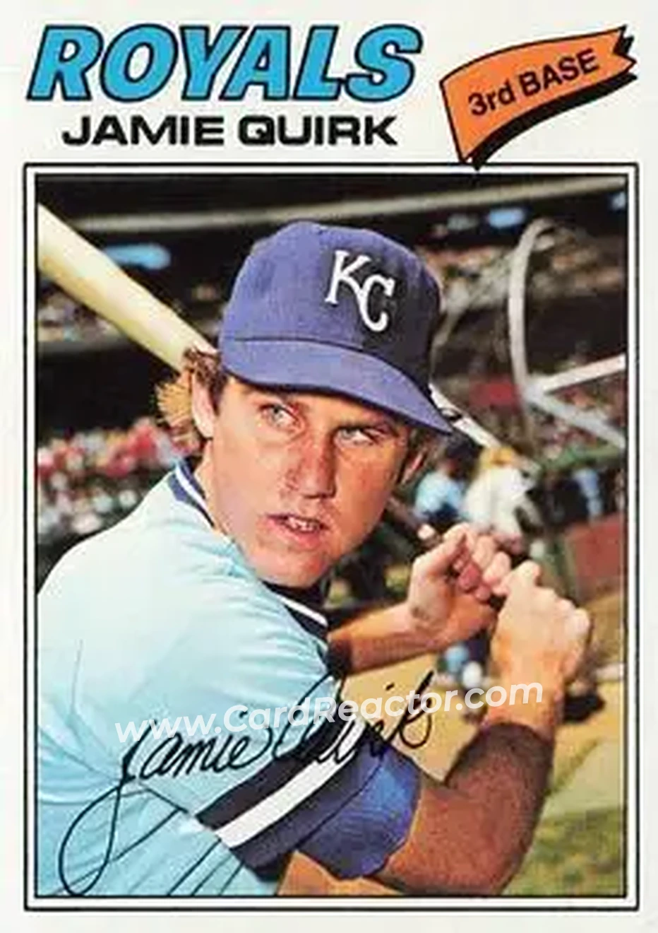 1977 Topps #463 - Jamie Quirk - Kansas City Royals