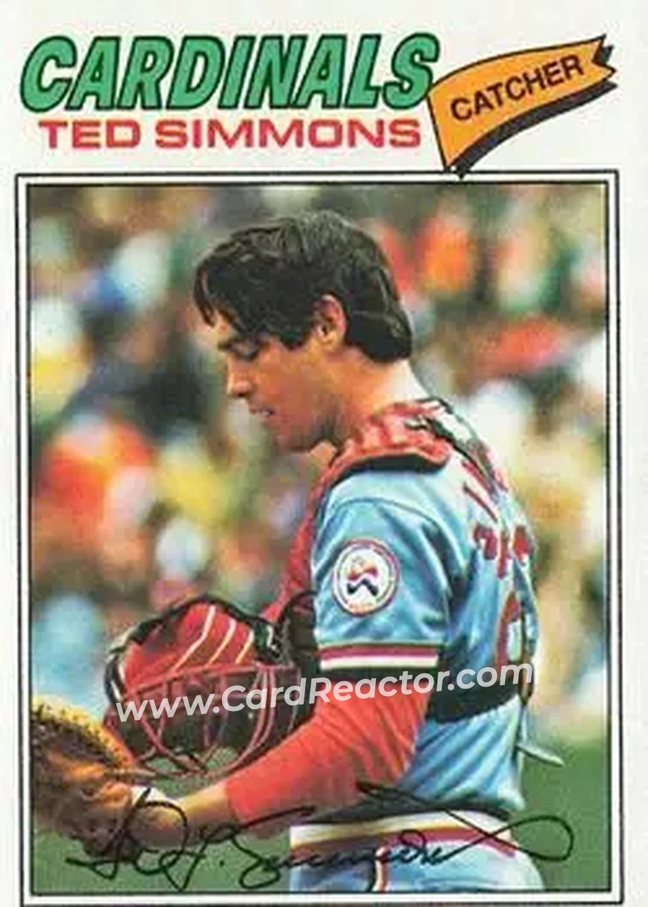 1977 Topps #470 - Ted Simmons - St. Louis Cardinals