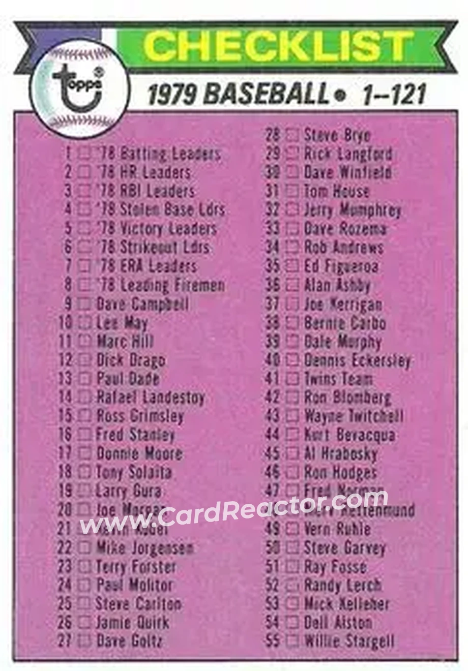 Front of Card #121