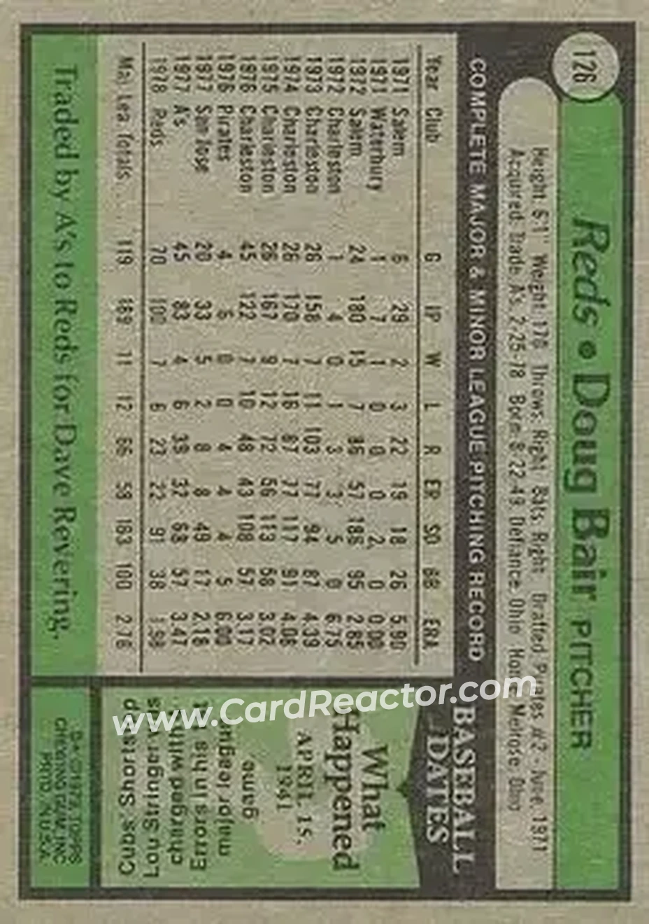 Back of Doug Bair