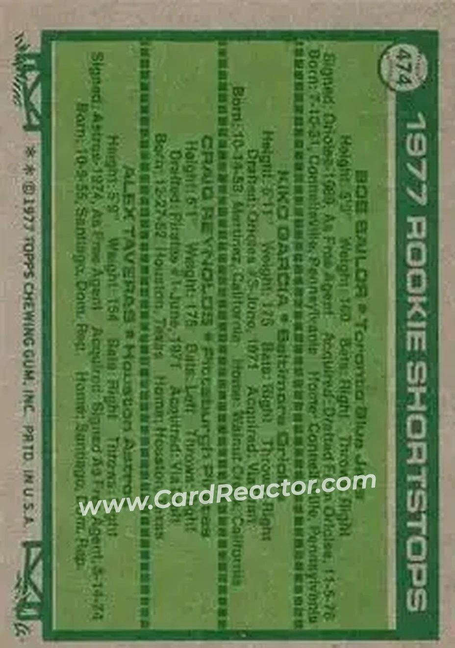 Back of Card #474