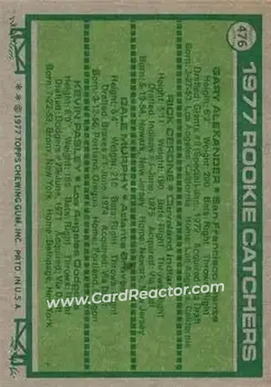 Back of Card #476
