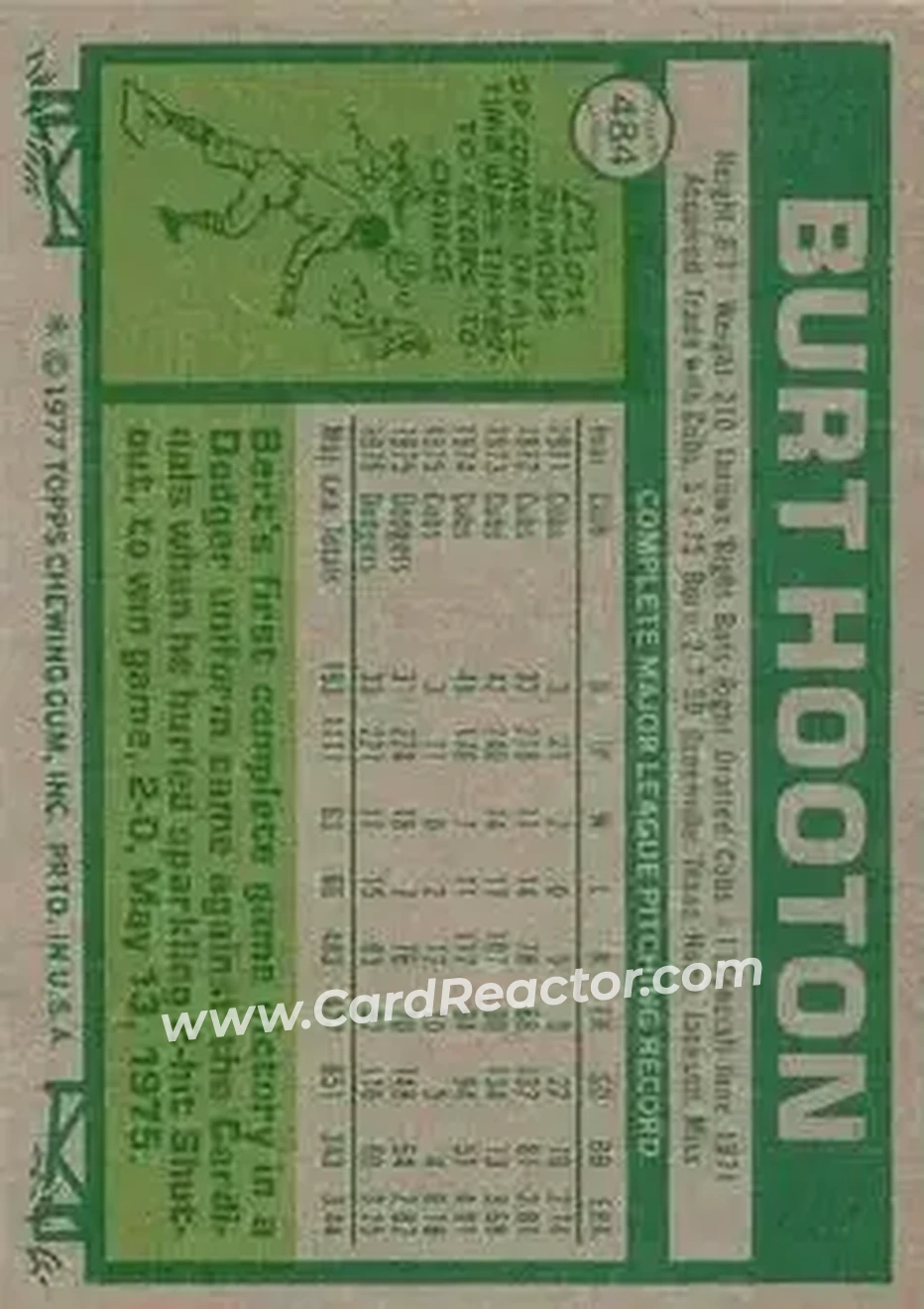 Back of Burt Hooton