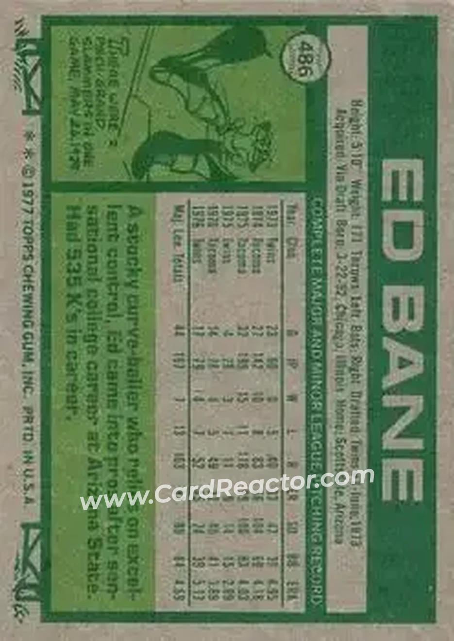 Back of Ed Bane